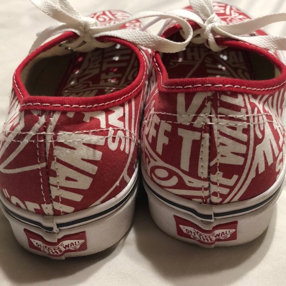 Red Logo Vans Shoes - Picture 5 of 5